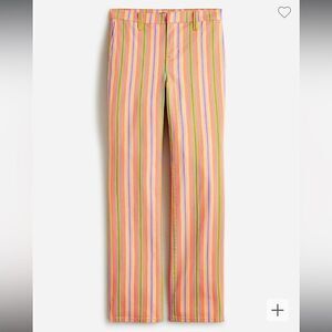 J. Crew Multicolor Vertical Stripe Wide-Leg Pants